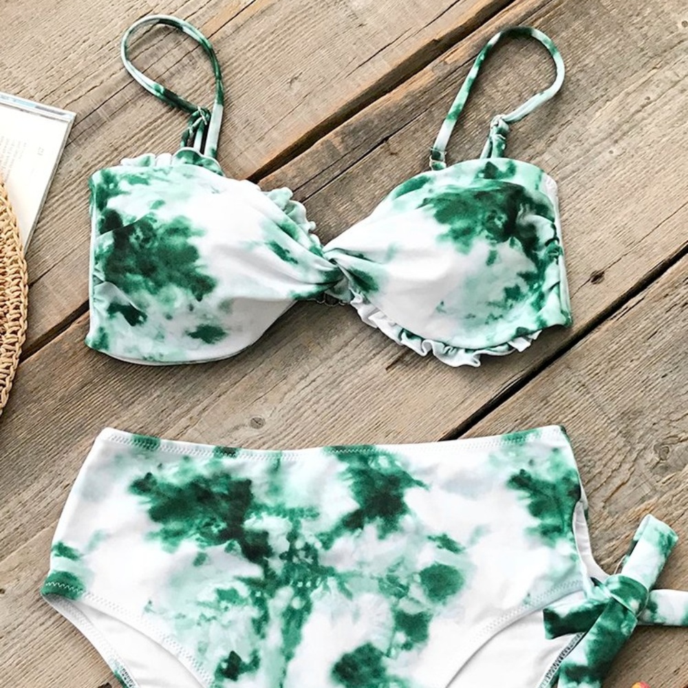 Emerald Green High-waisted Bikin